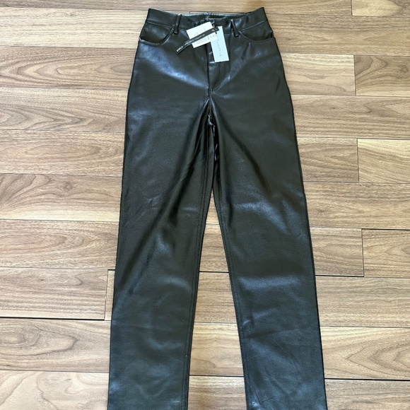 NWT | Dynamite Gisele Faux Leather Pants | Size 2 - Picture 3 of 7